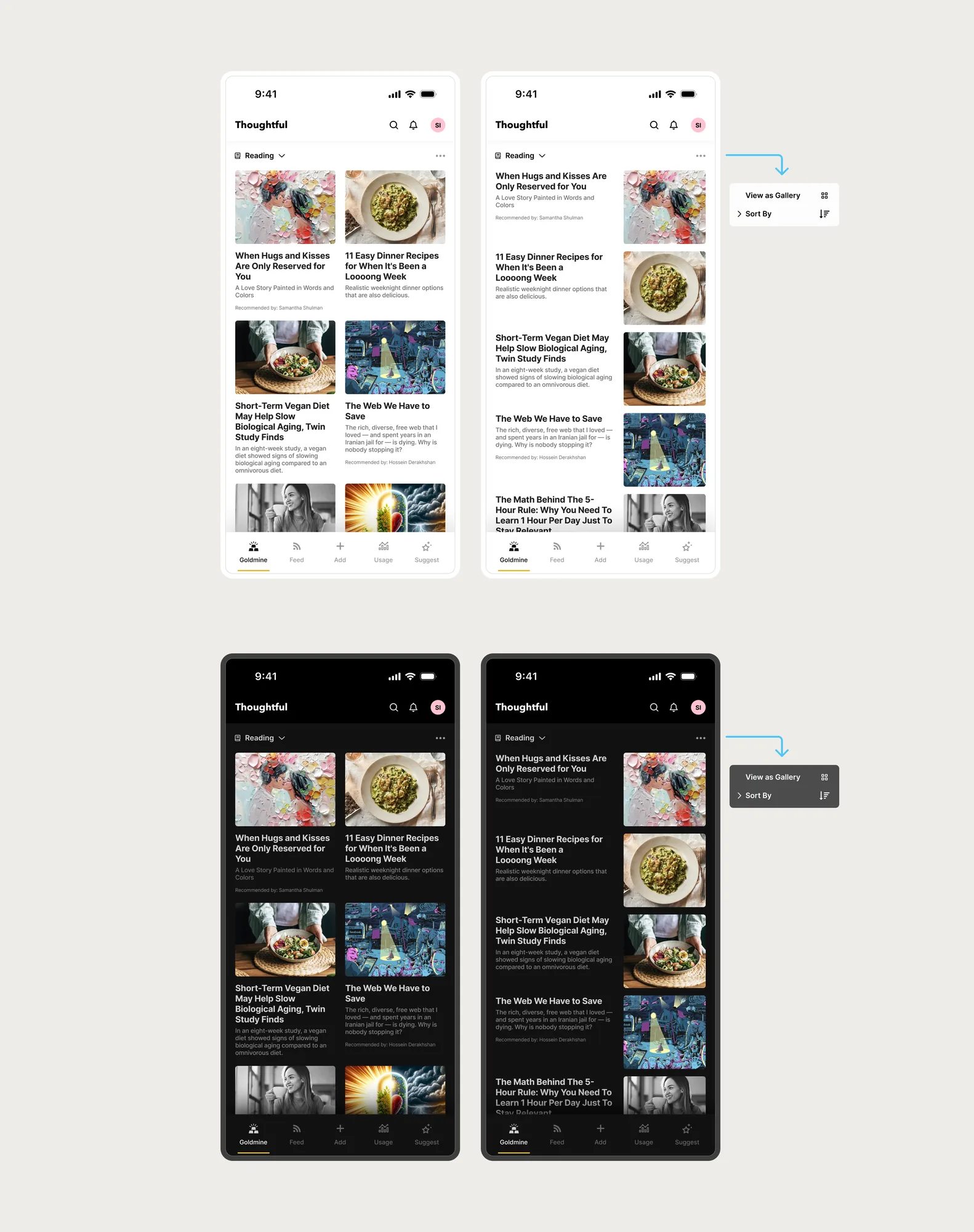 Thoughtful &middot; reading app