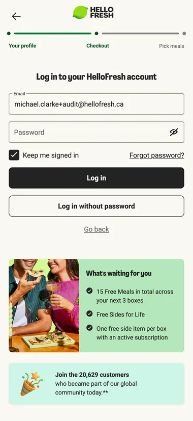 Sign-up step 16 of 21